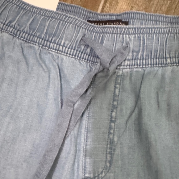 Women's Light Blue Wide Leg Cargo Pants - Picture 3 of 10